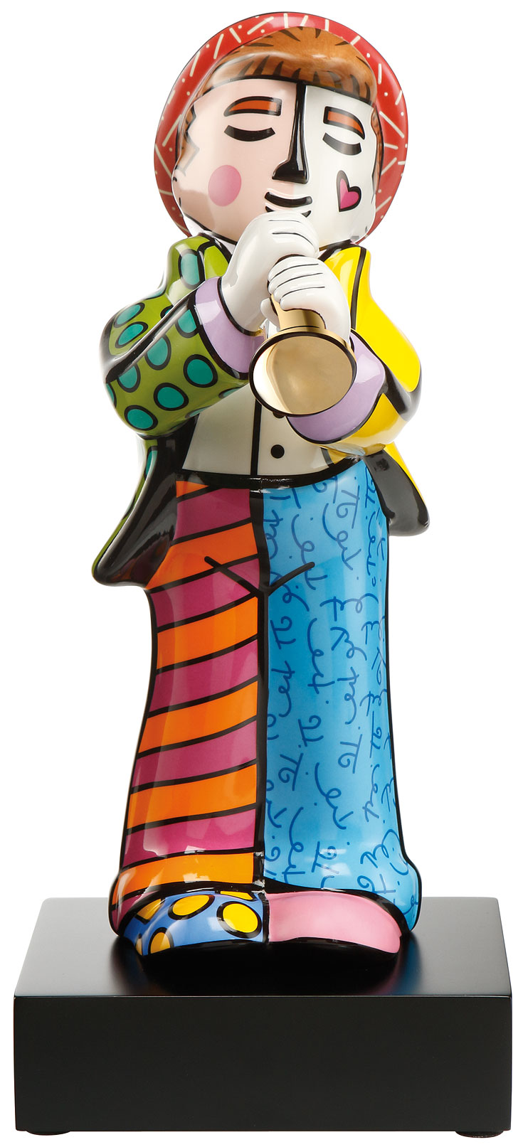 Buy Porcelain Sculpture Trumpeter Large Version By Romero Britto