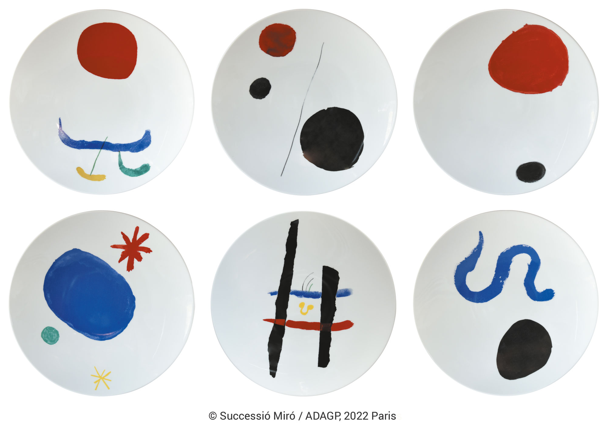 Buy Set of 6 Dinner Plates by Bernardaud by Joan Mir ars mundi