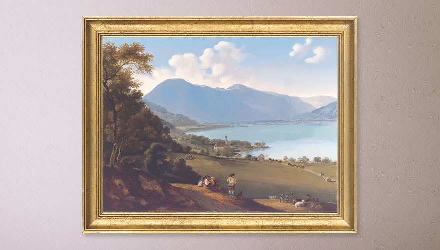 Georg von Dillis: Bild "Der Tegernsee", gerahmt 