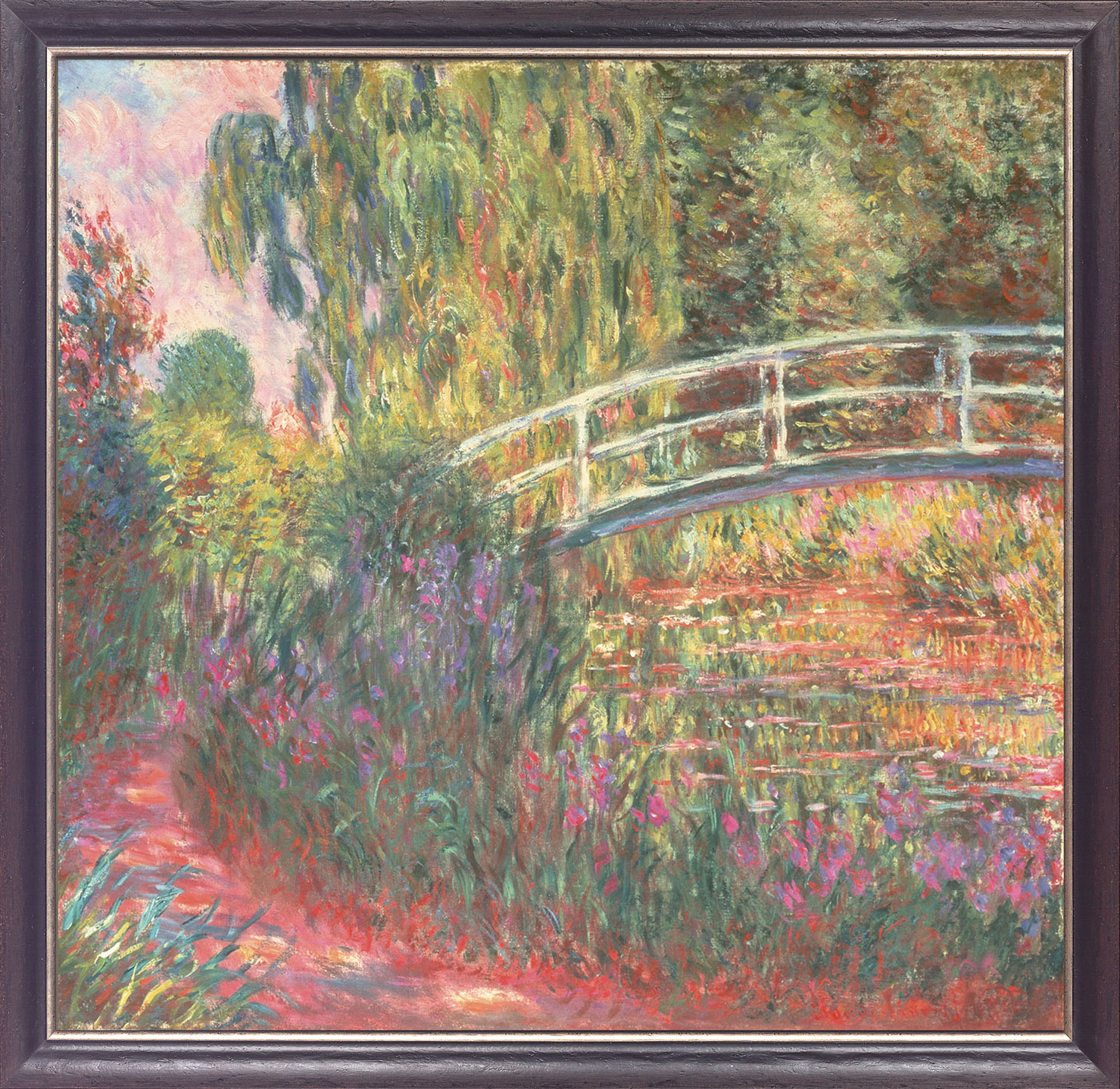 Bild &quot;Japanische Brücke im Garten von Giverny&quot;, gerahmt