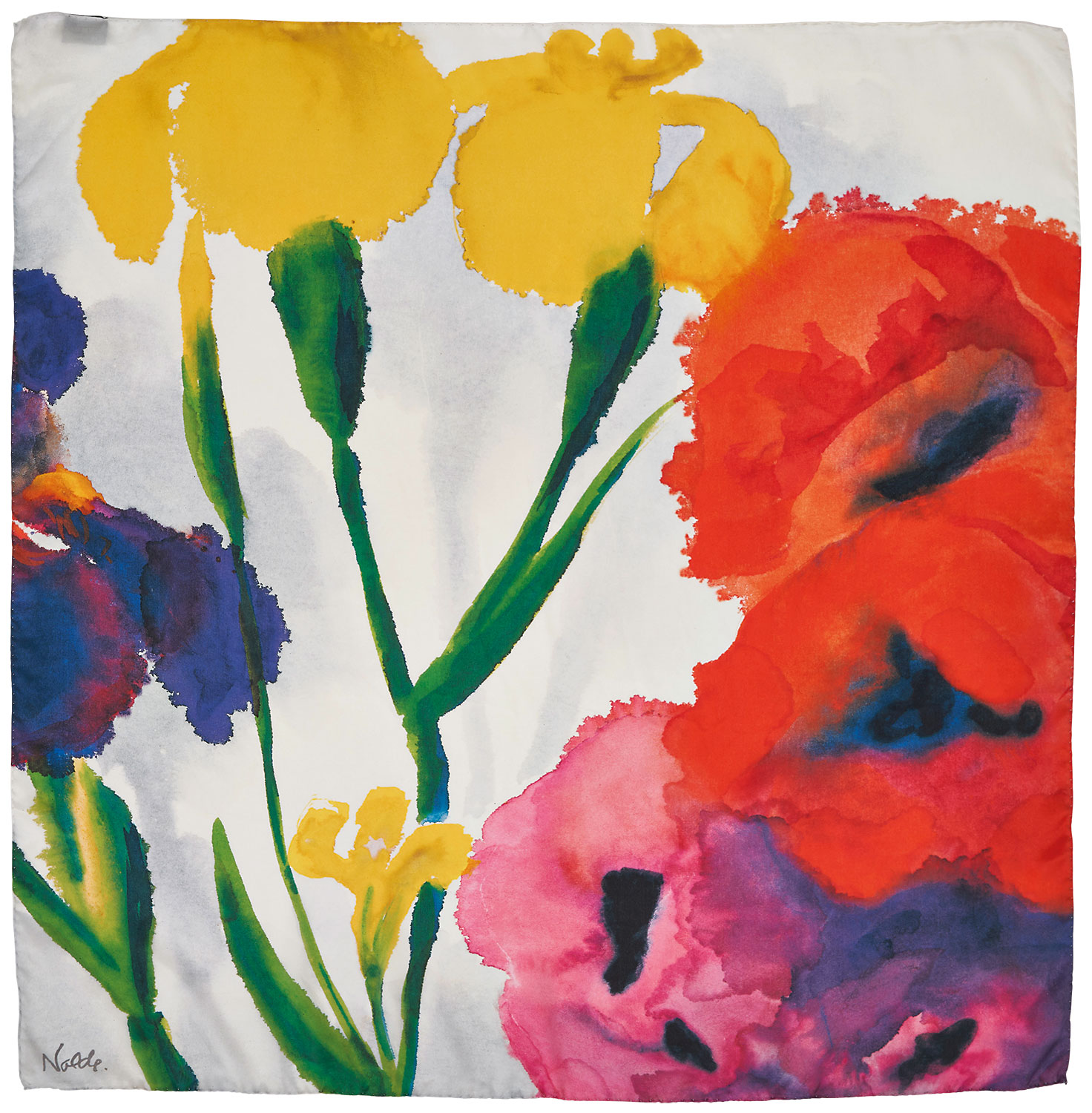 Seidentuch Schwertlilien Und Drei Mohnblüten Gelb Violett Rot Von Emil Nolde Kaufen Ars 9245