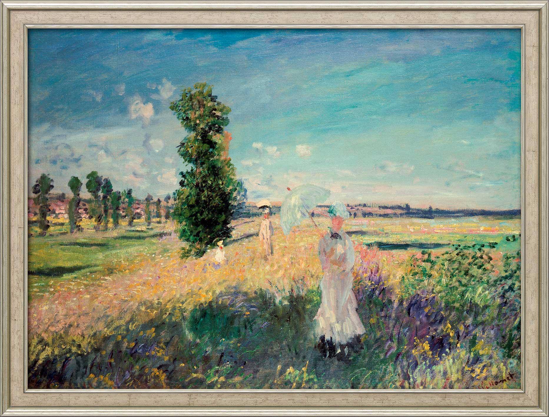 Bild &quot;La Promenade (Der Spaziergang, Argenteuil)&quot; (1875), gerahmt von