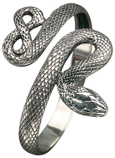 Schlangenschmuck 'Apophis-Armreif', Version Silber