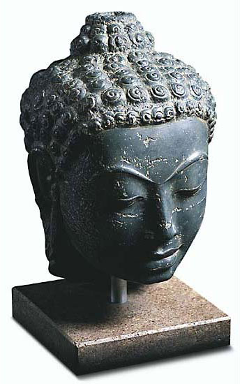 Buddhakopf 'Supanburi', Kunstguss