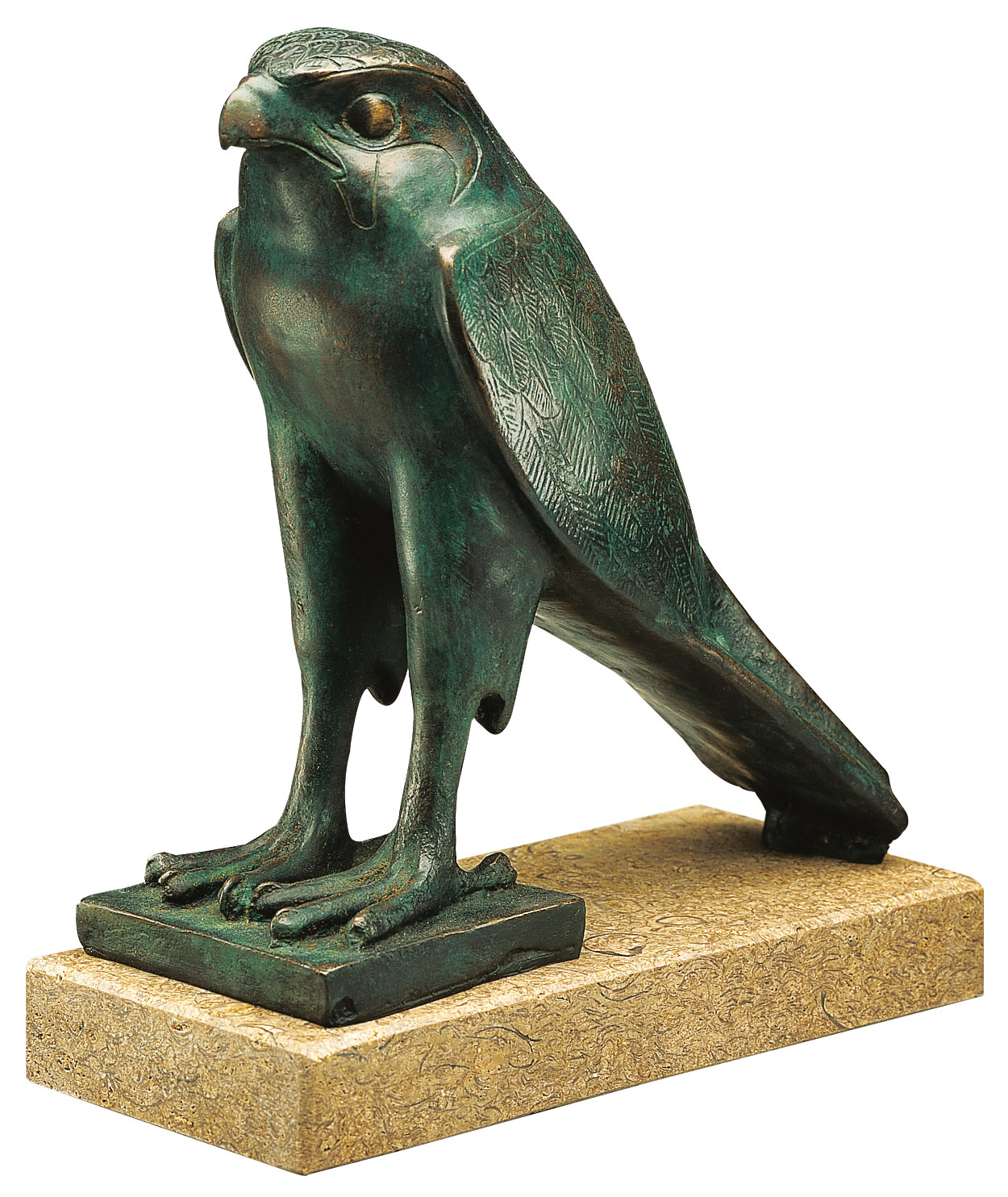 Skulptur 'Horus-Falke', Version in Bronze