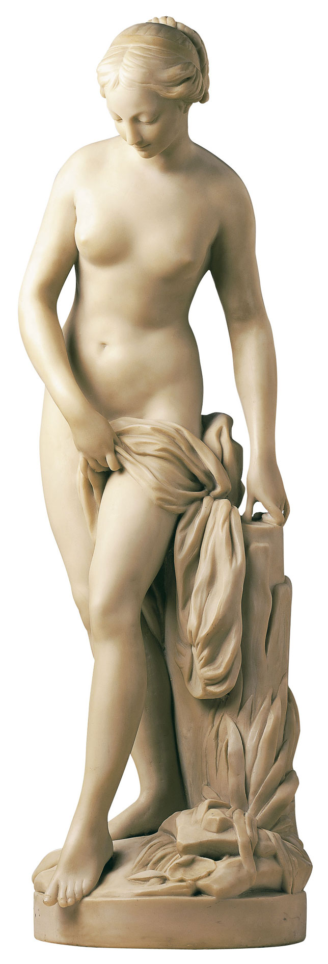 Etienne-Maurice Falconet: Skulptur 'Badende' (Originalgröße), Kunstmarmor