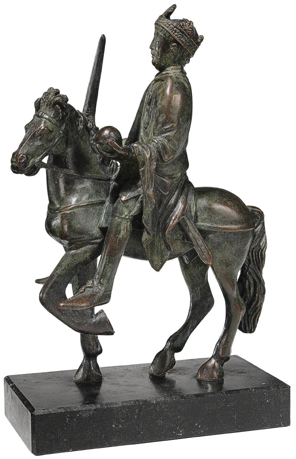 Reiterstatuette 'Karl der Große', Version in Bronze, Skulptur