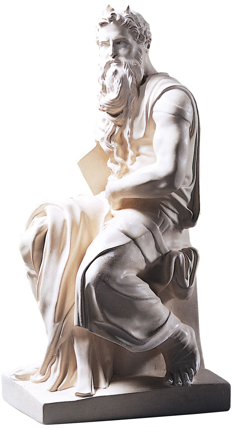 Michelangelo Buonarroti: Skulptur 'Moses' (1513-16), Reduktion in Kunstmarmor