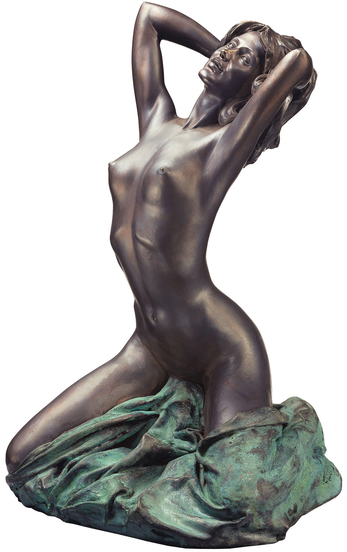 Vittorio Luigi Tessaro: Skulptur 'Nudo nuovo' (1992), Version in Kunstmarmor bronziert