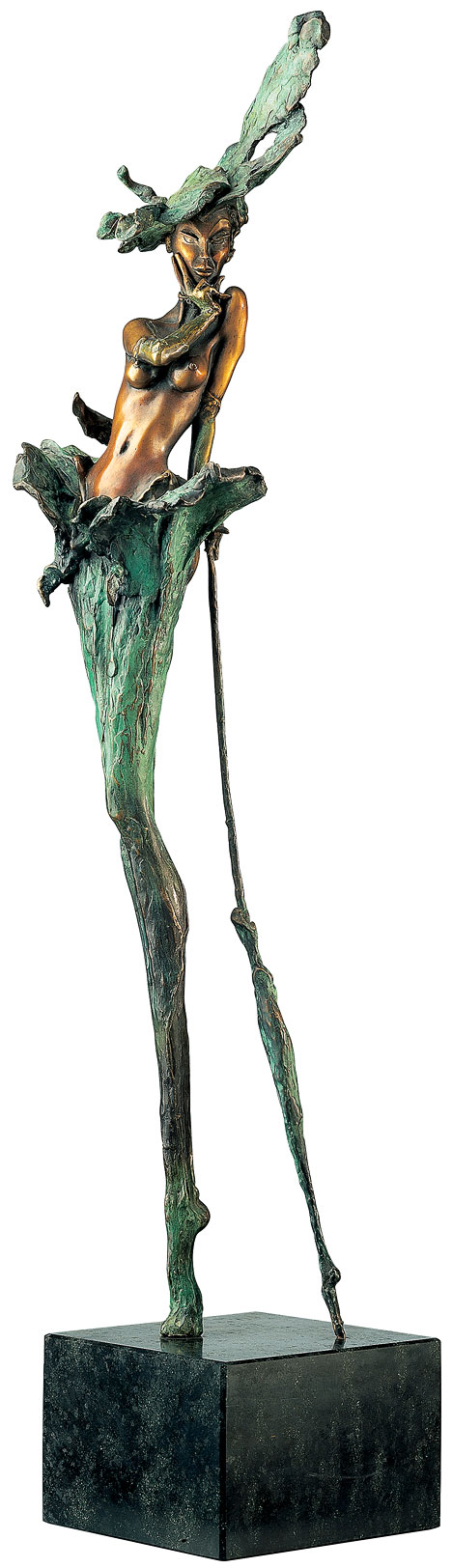Marc van Megen: Skulptur 'When the lady smiles' (1995), Bronze