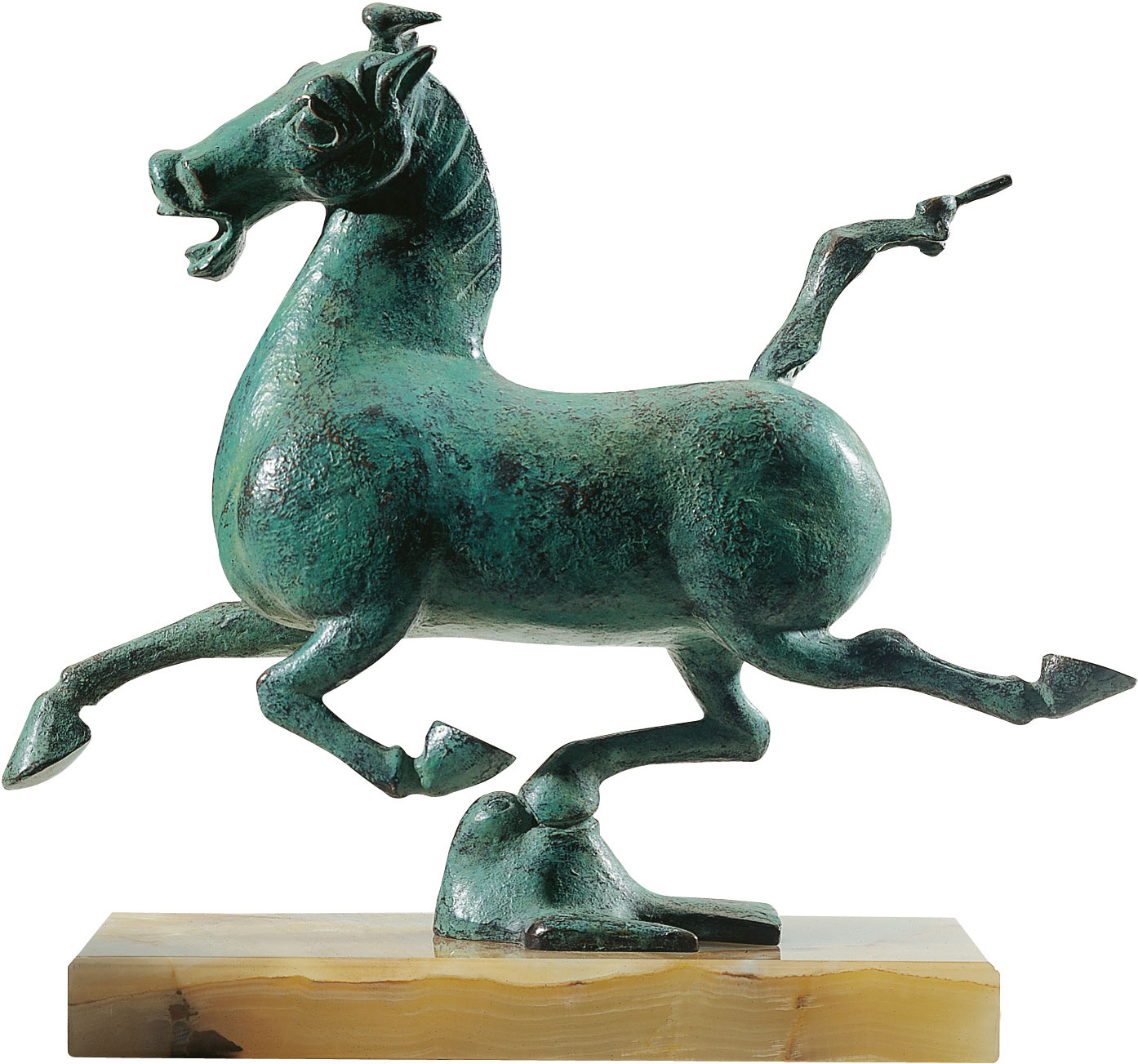 Skulptur 'Das fliegende Pferd aus Gansu', Bronze