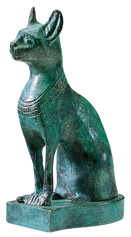 Skulptur 'Bastetkatze', Bronze