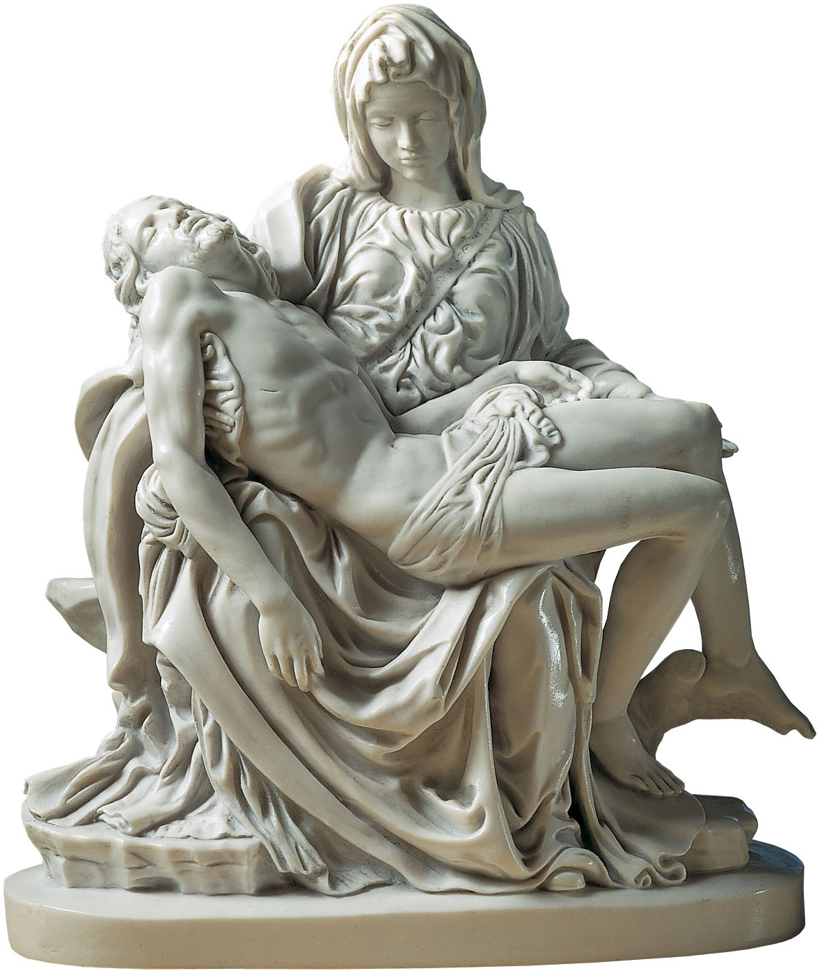 Michelangelo Buonarroti: Skulptur 'Pietà' (1489-99), Reduktion in Kunstmarmor