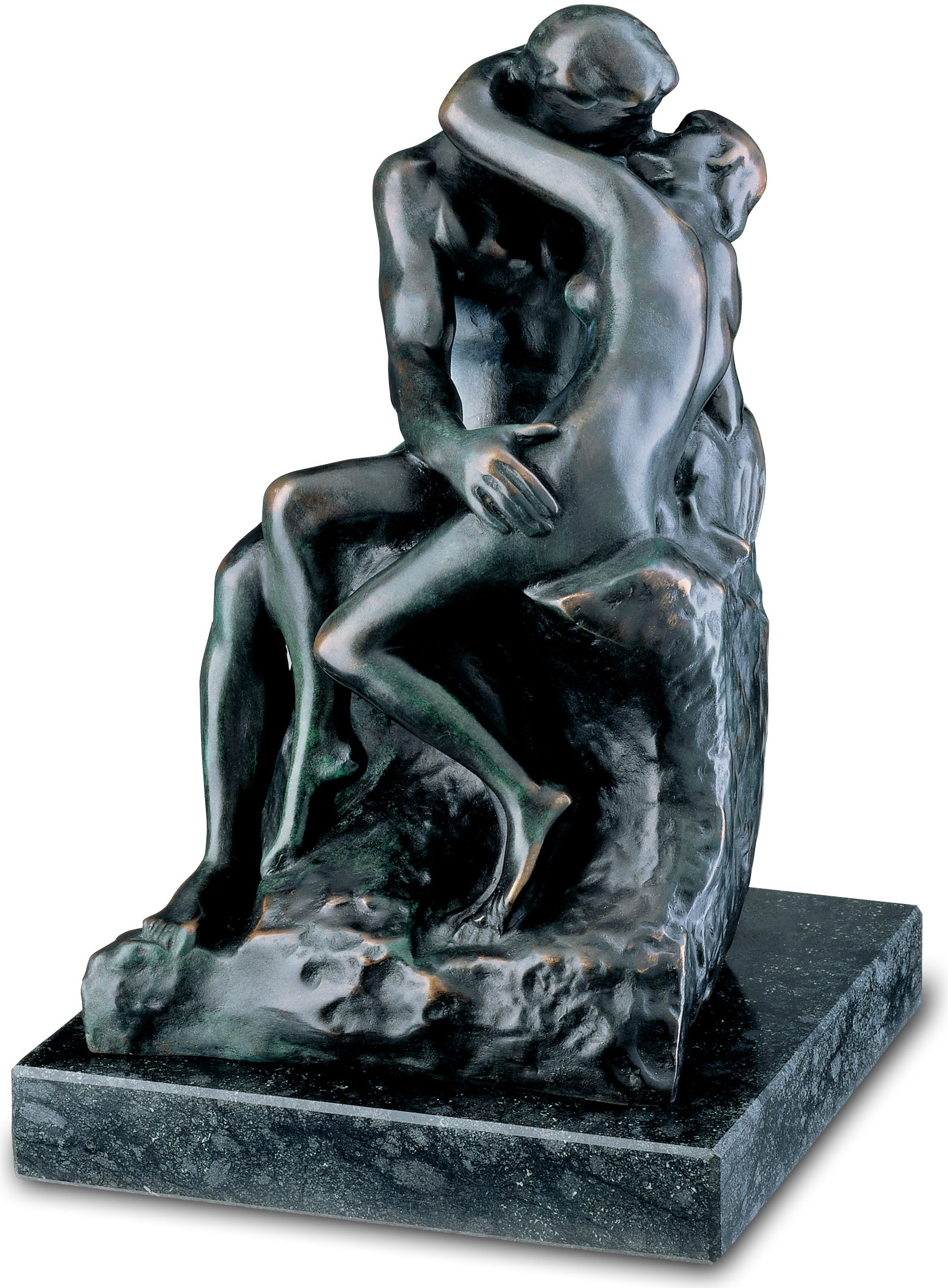 Auguste Rodin: Skulptur 'Der Kuss' (27 cm), Version in Kunstbronze