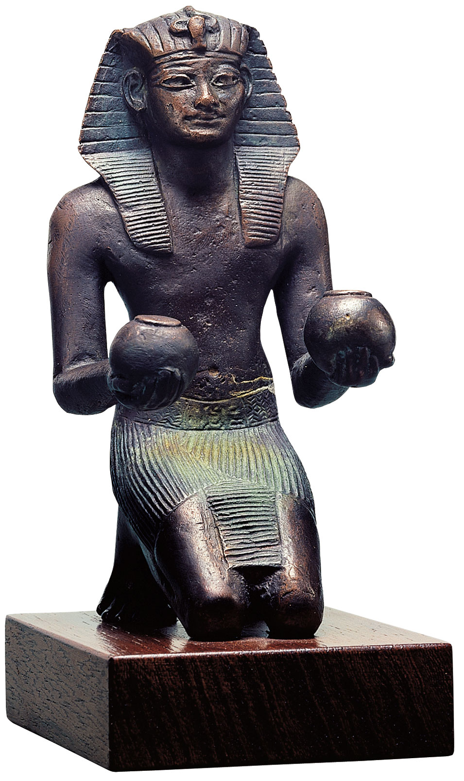 Skulptur 'Opfernder Pharao Thutmosis IV.', Metallguss