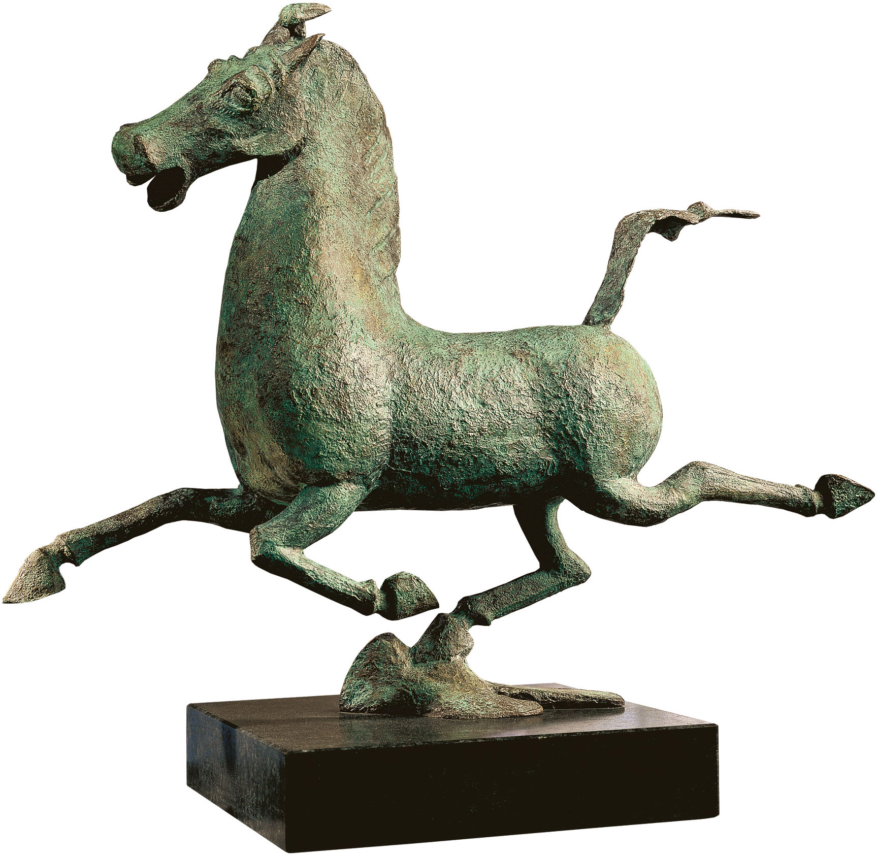 Skulptur 'Das fliegende Pferd aus Gansu', Bronze