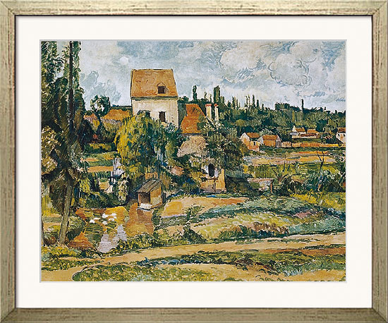 Paul Cézanne: Bild 'Die Mühle an der Couleuvre bei Pontoise' (1881), gerahmt
