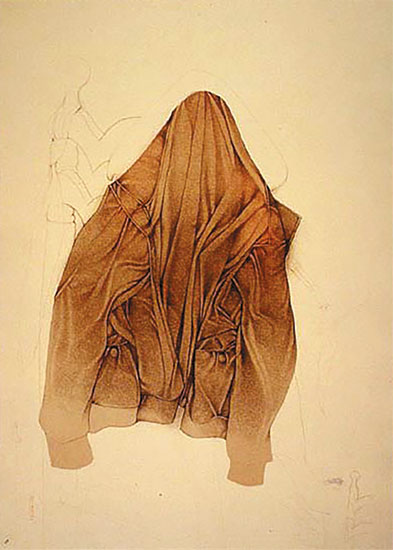 Bruno Bruni: Bild 'Stillleben mit Jacke' (1987), ungerahmt