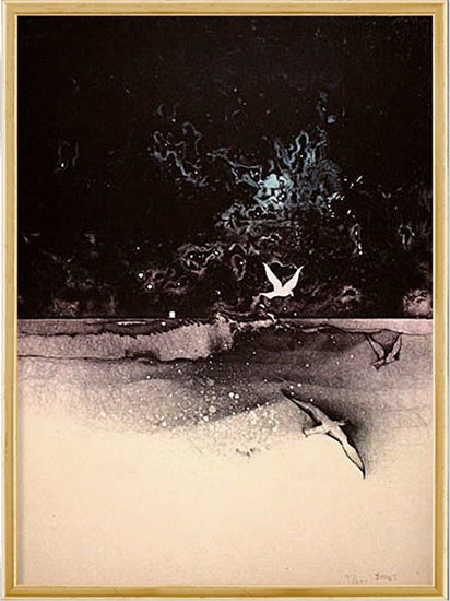 Bruno Bruni: Bild 'Ein Seestück' (1975), gerahmt