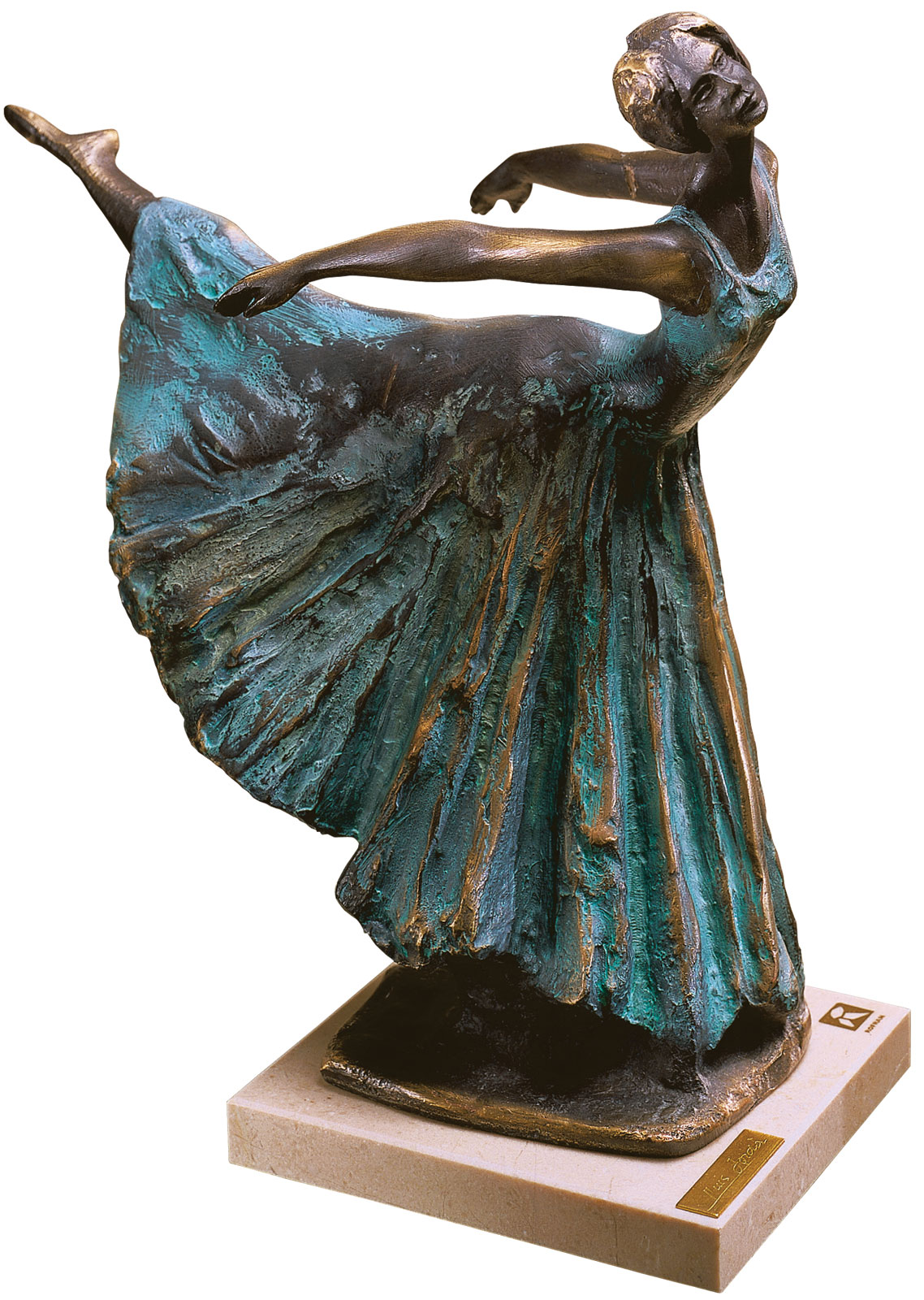 Lluis Jorda: Skulptur Ballerina 'Arabesco', Kunstbronze