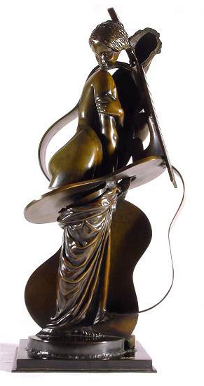 Arman: Skulptur 'Cellopige' (1992), Bronze