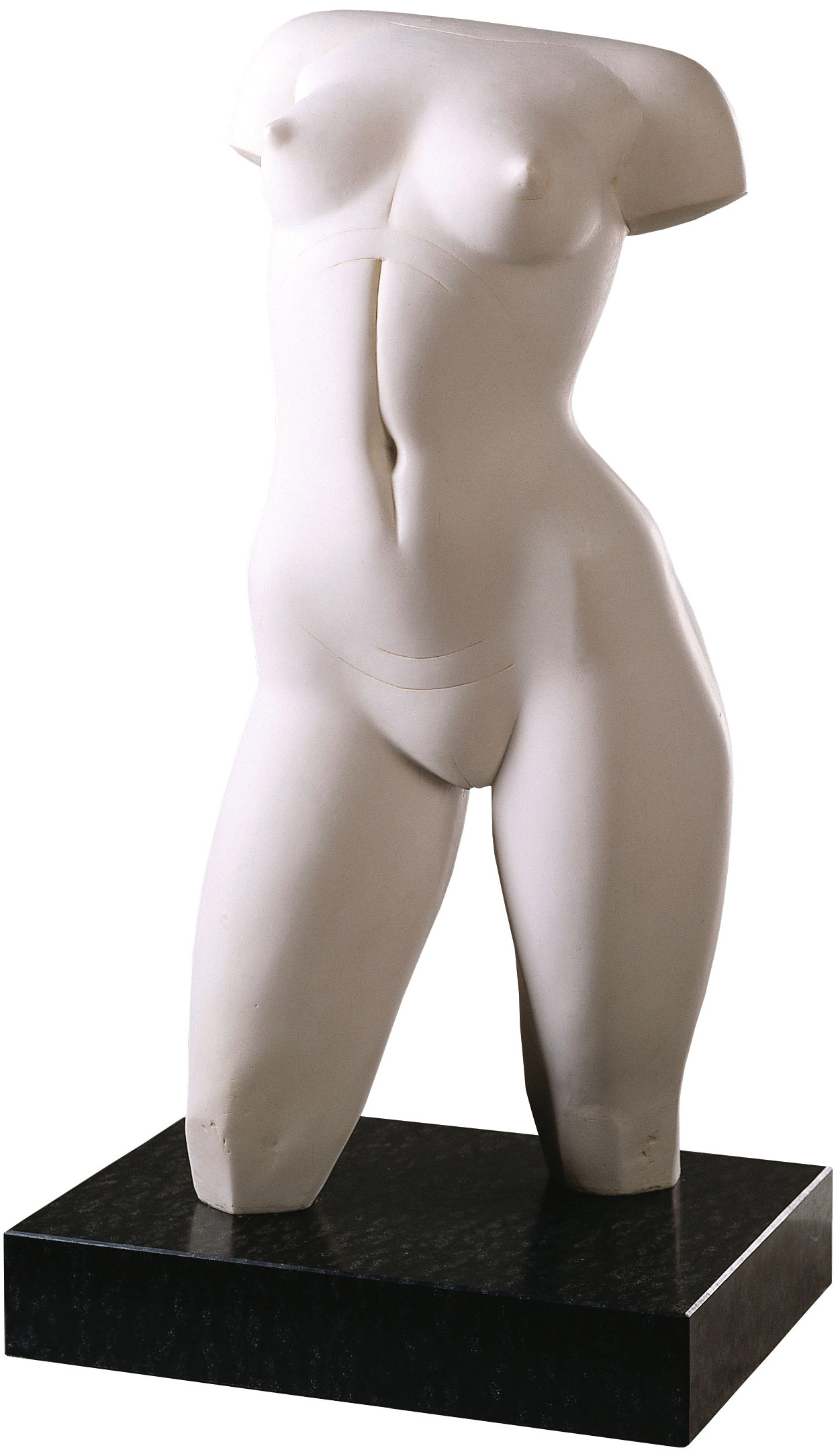 Sybille de Braak: Skulptur 'Weiblicher Torso', Version in Kunstmarmor