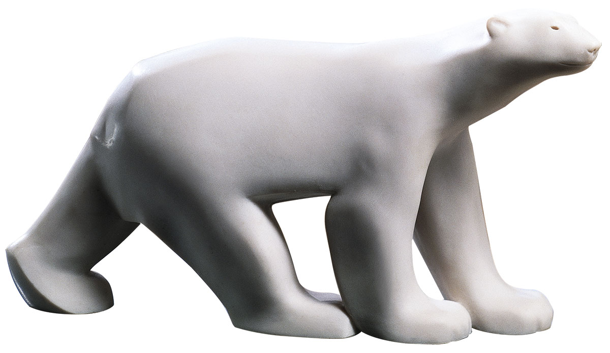 François Pompon: Skulptur 'Großer Polarbär', Kunstmarmor