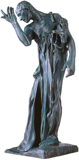 Auguste Rodin: Skulptur 'Pierre de Wissant', Version in Bronze