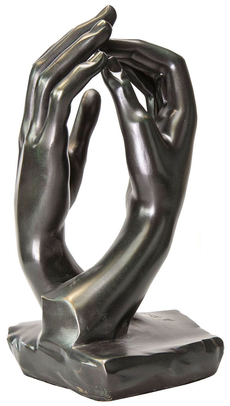 Auguste Rodin: Skulptur 'Die Kathedrale' (1908), Version in Kunstbronze