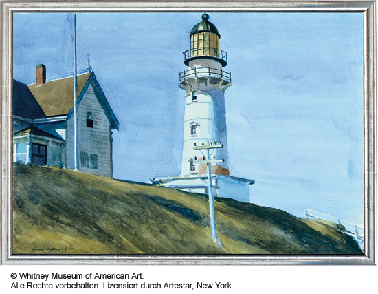 Edward Hopper: Bild 'Leuchtturm bei Two Lights', gerahmt