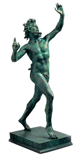 Skulptur 'Fauno Danzante aus Pompeji' (Reduktion), Metallguss