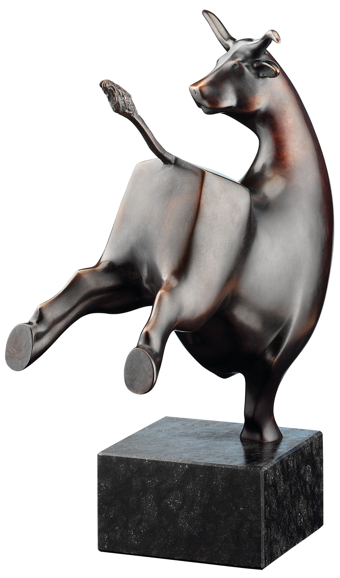 Evert den Hartog: Skulptur 'Der tanzende Stier', Bronze