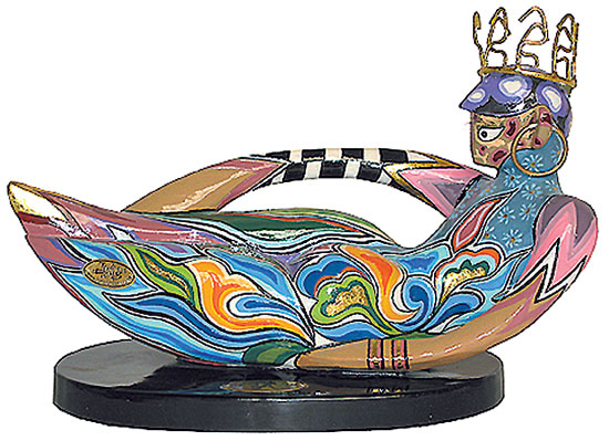 Tom's Drag: Sternzeichen-Skulptur 'Wassermann/Aquarius' (21.1.-19.2.), Kunstmarmor handbemalt