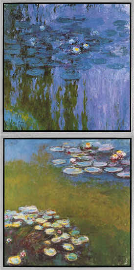 Claude Monet: 2 Bilder 'Seerosen II' (Nymphéas 1916-19) und 'Seerosen I' (Nymphéas 1914-17) im Set