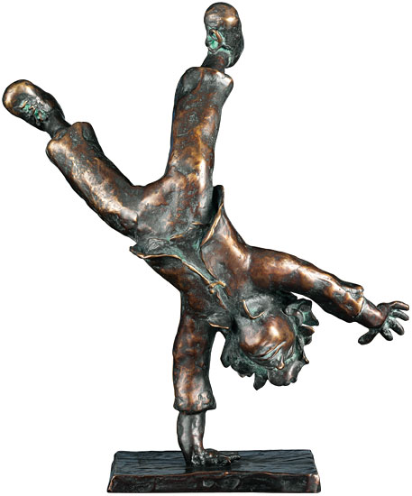 Gisela von Wittich - v. Poncet: Skulptur 'Radschläger', Bronze