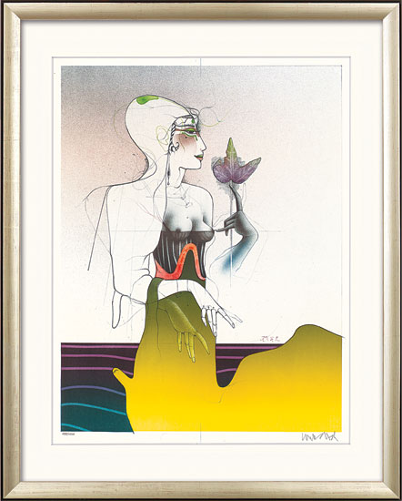 Paul Wunderlich: Bild 'Euphrosyne' - aus Grafikfolge 'Drei Grazien', gerahmt