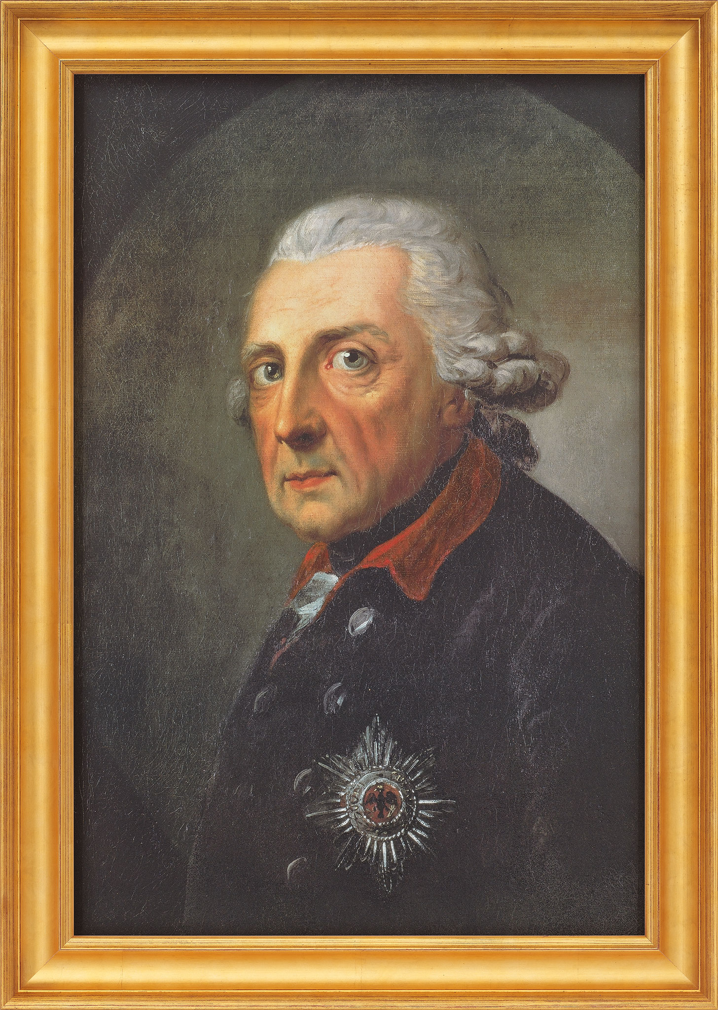 Anton Graff: Bild 'Friedrich der Große, König von Preußen' (1781), gerahmt