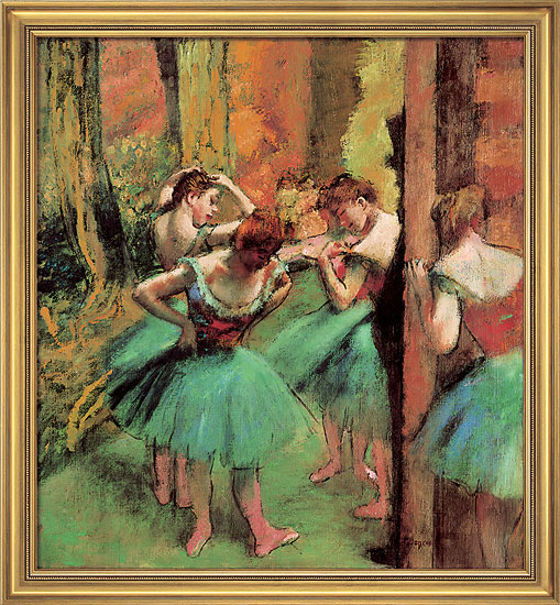 Edgar Degas: Bild 'Tänzerinnen (Rosa und Grün)' (ca. 1890), gerahmt