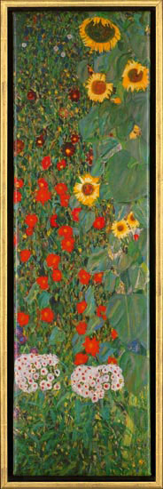 Gustav Klimt: Bild 'Sonnenblumen', gerahmt