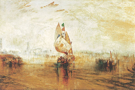 William Turner: Bild 'Die Sonne von Venedig' (1843), auf Keilrahmen