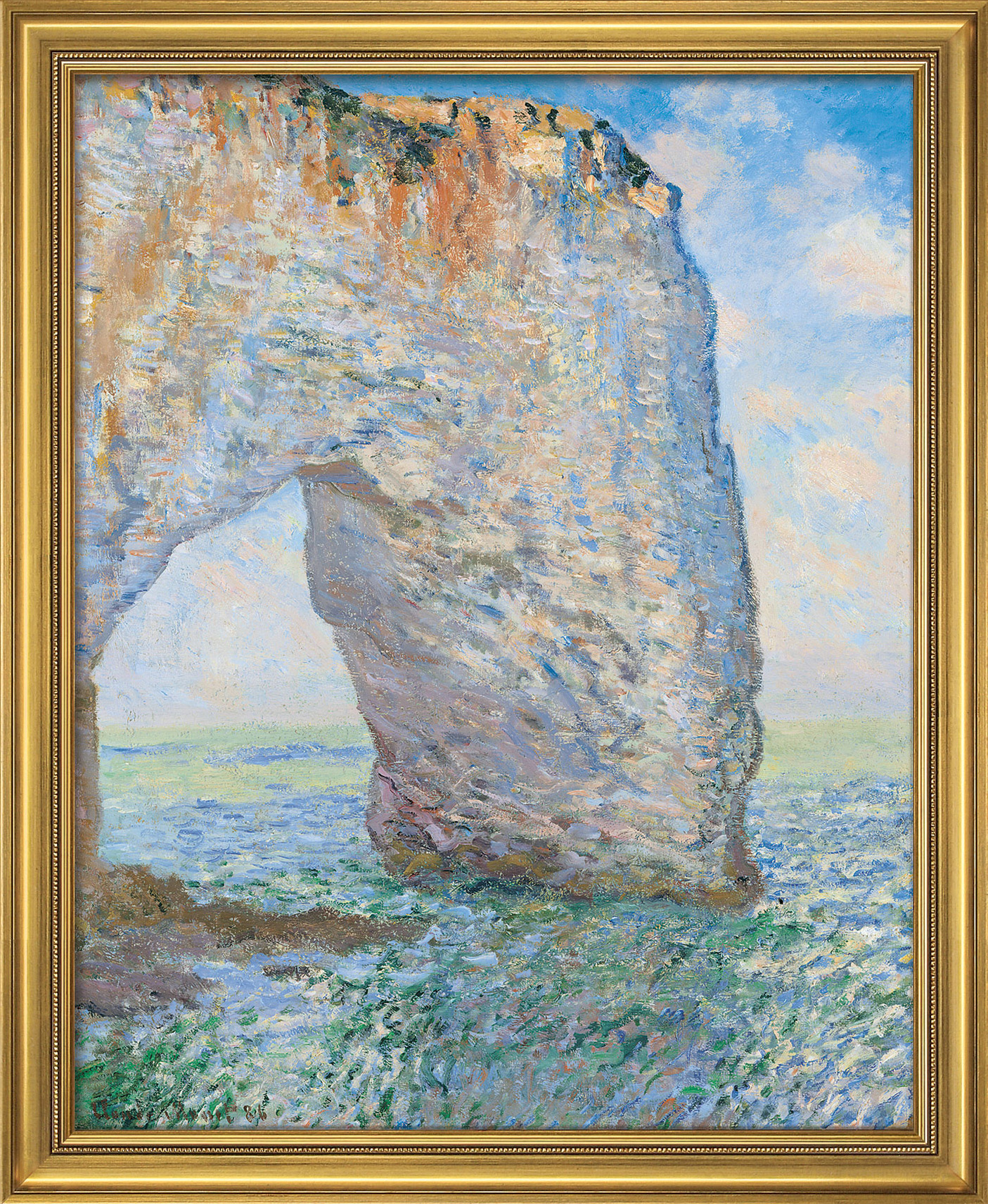 Claude Monet: Bild 'Das Manneporte bei Étretat' (1886), gerahmt