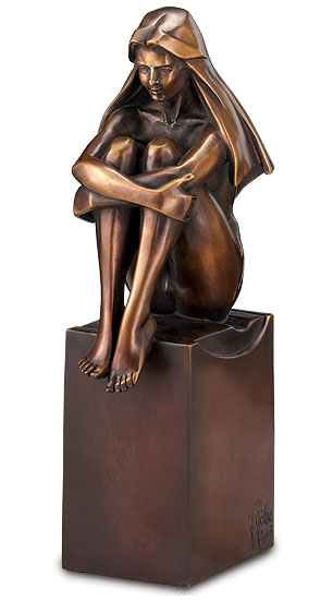 Jürgen Götze: Skulptur 'Blick in die Zukunft', Version in Bronze