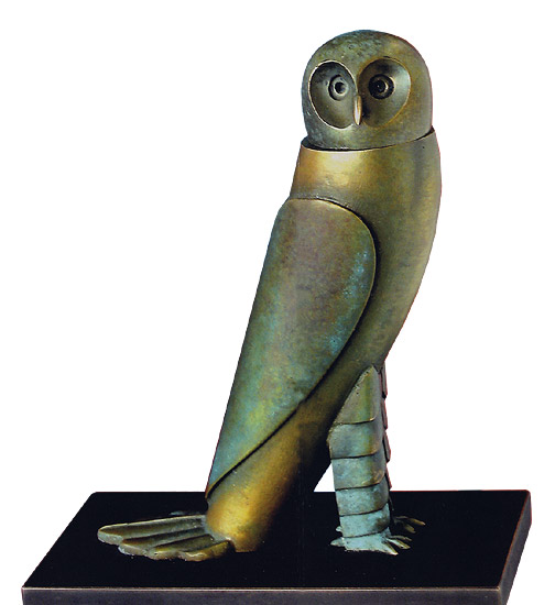 Paul Wunderlich: Skulptur 'Kleine Eule', Bronze