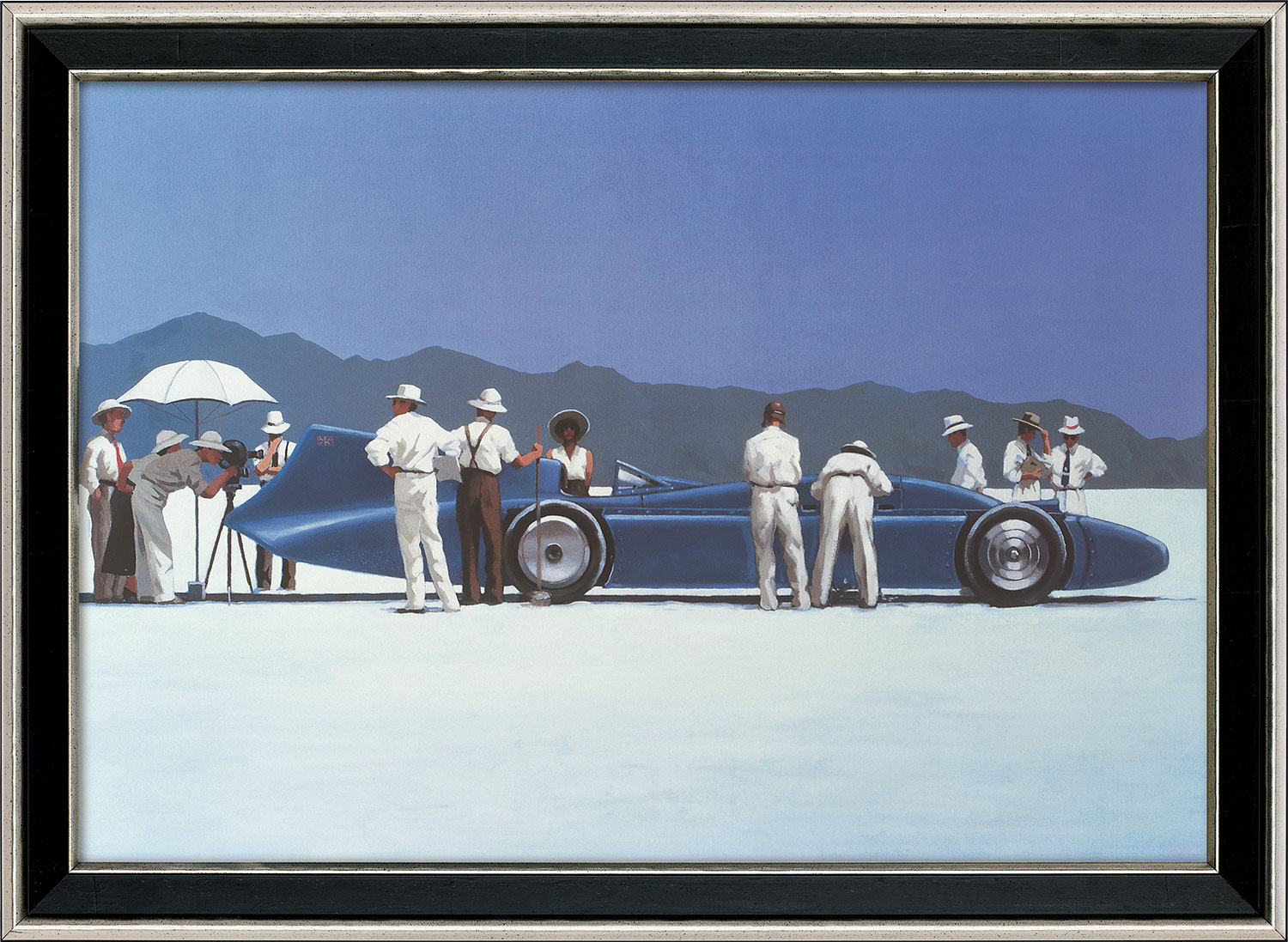 Jack Vettriano: Bild 'Bluebird at Bonneville', gerahmt