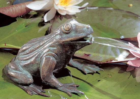 'Wasserspeier-Frosch', Bronze, Skulptur