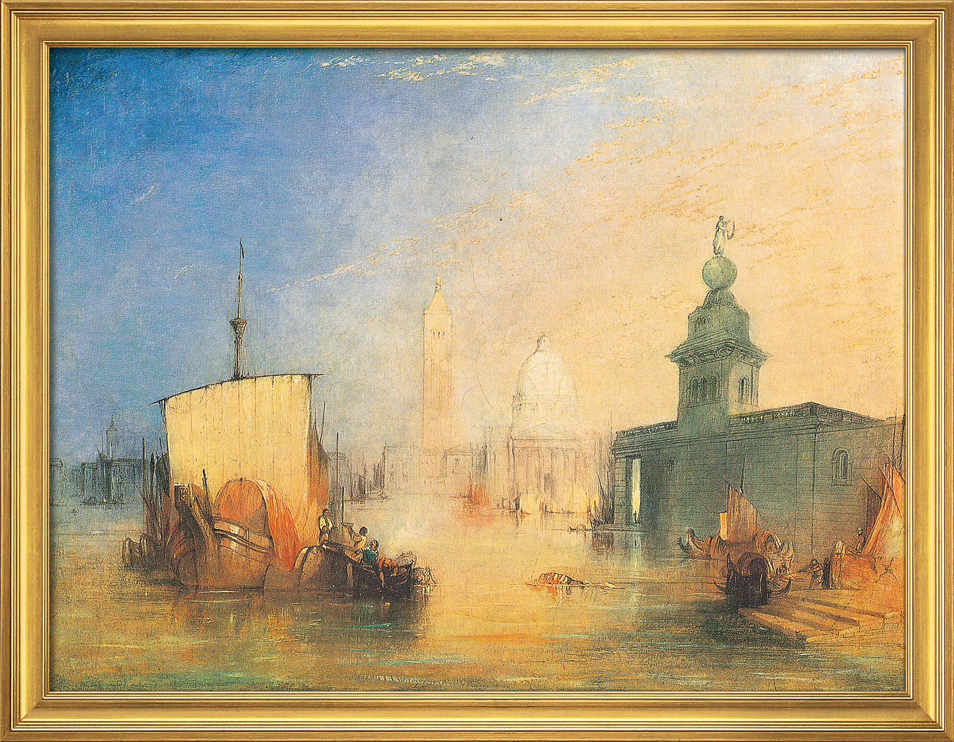 William Turner: Bild 'Venedig' (1818), gerahmt