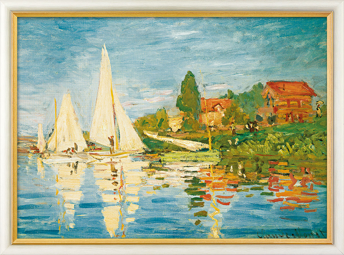 Claude Monet: Bild 'Regatta in Argenteuil' (1872), gerahmt