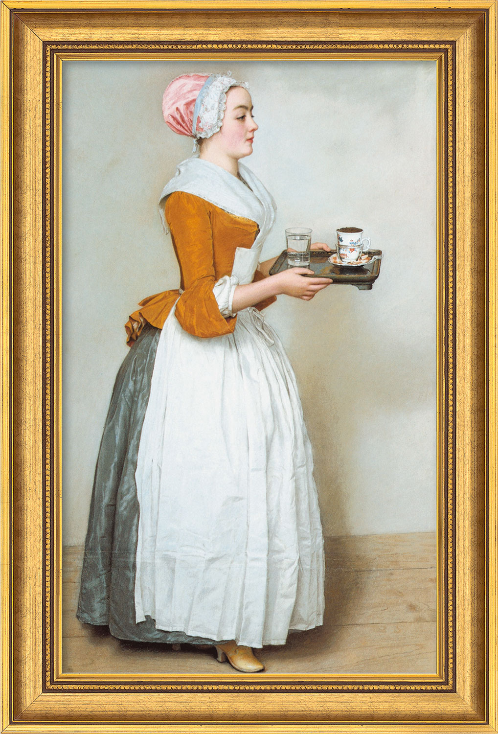 Jean-Étienne Liotard: Bild 'Schokoladenmädchen' (1743-45), gerahmt