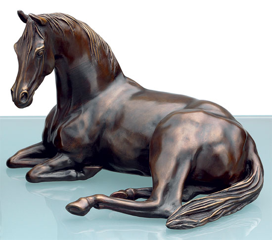 Annette Diekemper: Pferdeskulptur Araber-Stute 'Arabien mare', Bronze