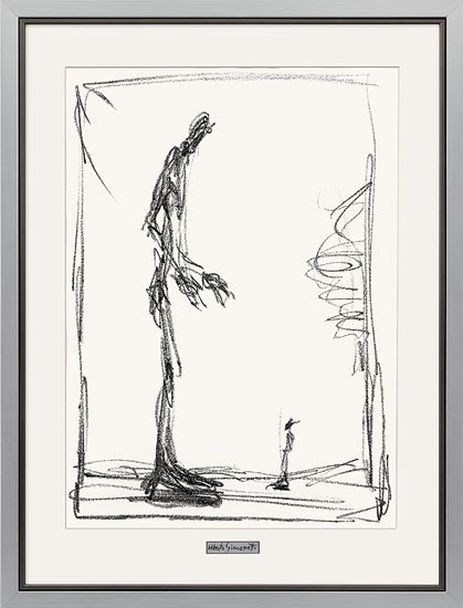 Alberto Giacometti: Bild 'Dessin I (Groß und klein)', gerahmt